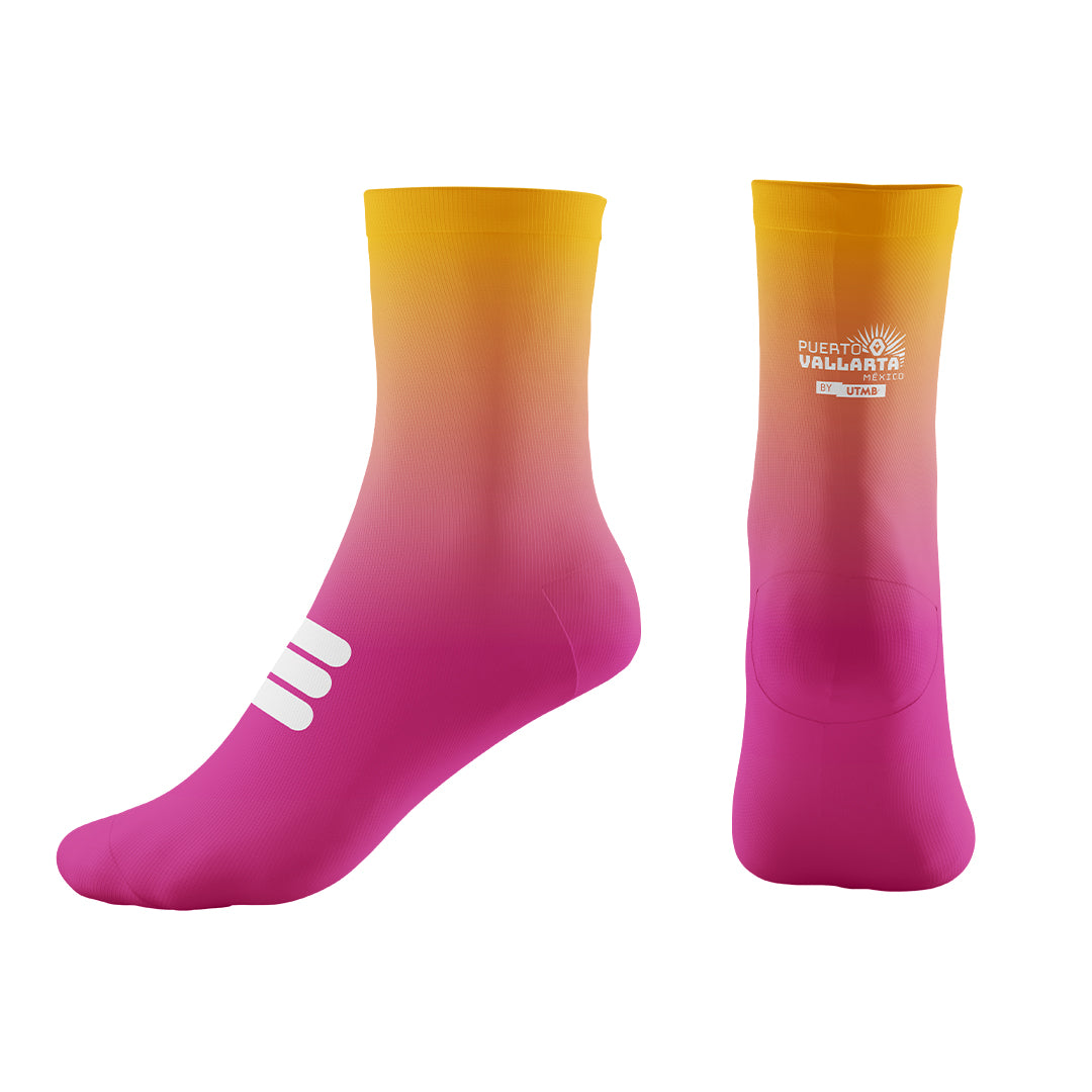 Running Socks Puerto Vallarta by UTMB Yellow-Pink