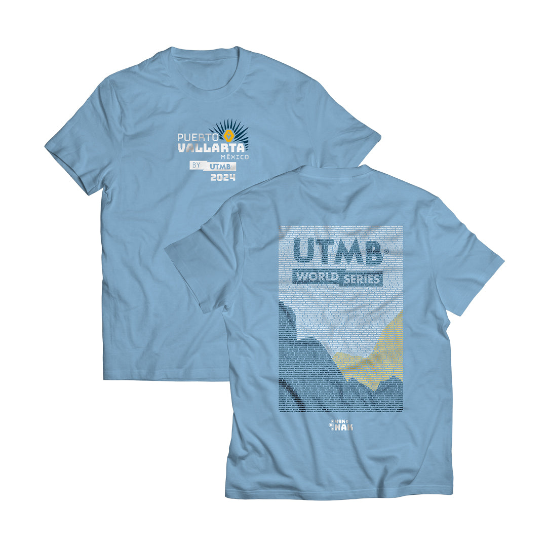 Playera Find Your Name Puerto Vallarta by UTMB 50K Light Blue